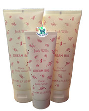 Jack Wills Dream Big Floral Body Lotion 200ml Body Wash 200ml & Body Scrub 75ml