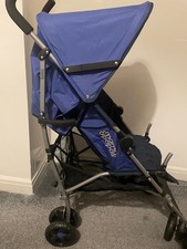 Mamas & Papas Swirl Stroller Pushchair - Blue Lightweight Buggy 