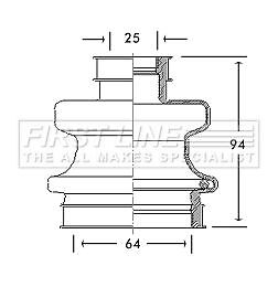 First line rear - inner, cv