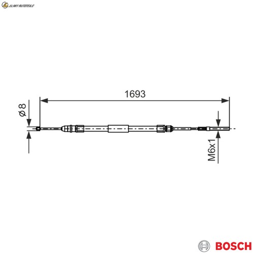 Parking brake cable 987 - brake, 1