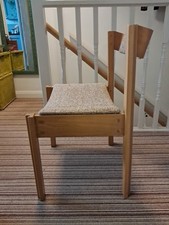 Vintage Clive Bacon Mid Century Jigsaw Interlocking Stacking Chapel  Chairs X2