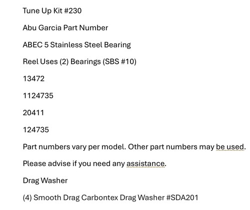 Kit 230 abu garcia - abu,
