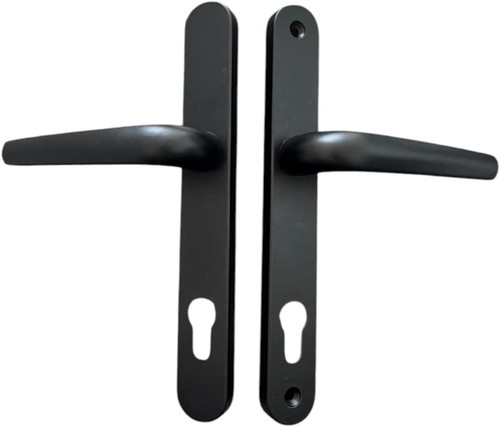 Black upvc door handles - black,