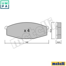 BRAKE PAD SET DISC BRAKE 22-0110-0 FOR NISSAN PATROL/III/1/Platform/Chassis/GR