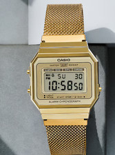 Casio GOLD  A700W-7AEF Watch ,Vintage -Retro - Unisex Stop-Watch | LED Backlight