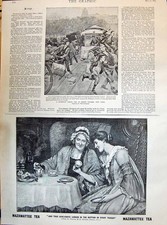 Antique Old Print 1895 Runaway