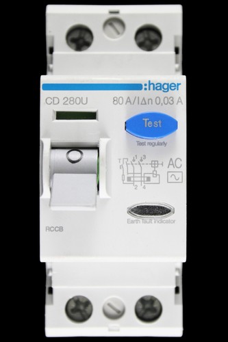 Hager rccb rcd double pole - hager,