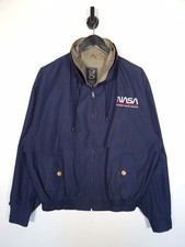 Vintage NASA Jacket Size XL Men's Blue Windbreaker Bomber Made In Korea