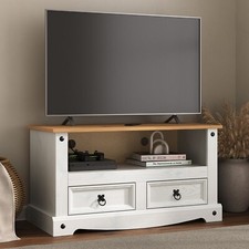Corona TV Stand White Flat