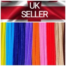 6mm Tinsel &  Chenille Craft Stems Pipe Cleaners 30cm 12" - Colours & Packs - UK