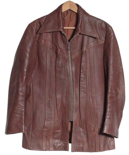 Vintage 70s burgundy leather - vintage,