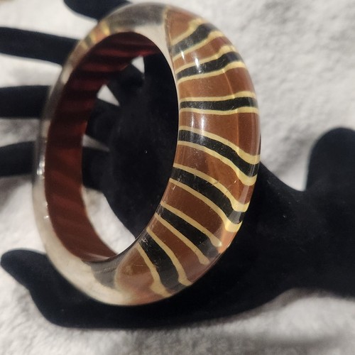 Vintage chunky resin bangle - vintage,