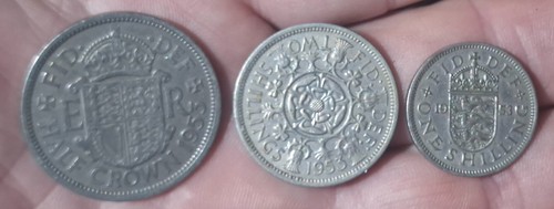 1953 half crown - half, two