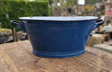Vintage Blue Enamel Bath