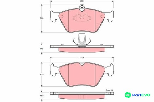 Trw disc brake pad - brake,