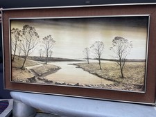 P.Lightfoot - Stepping stones Print. Measures 120 cm x 69 cm including frame