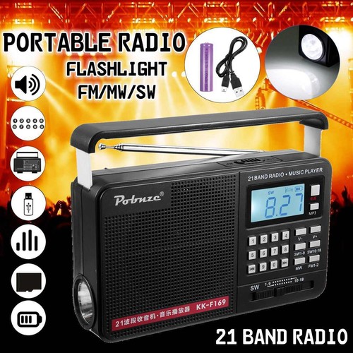 Portable world band radio lcd - portable,