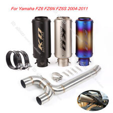 For Yamaha FZ6 FZ6N FZ6S 2004-11 Exhaust Muffler Tail Tips Slip On Mid Link Pipe