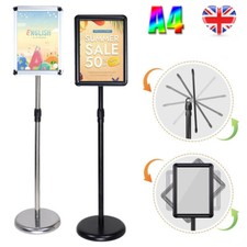 A3/A4 Floor Standing Sign Holder Poster Menu Floor Display Stand Adjustable UK