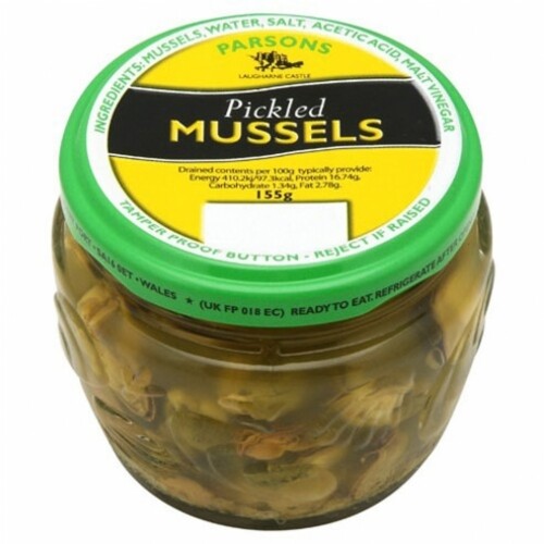 Parsons pickled mussels 155g - parsons,