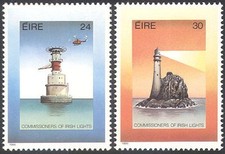 Ireland 1986 Lighthouses/Maritime Safety/Helicopter/Buildings 2v set (n30182)