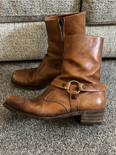 Mens vintage tan leather - mens,