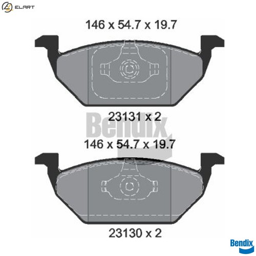 Brake pad set - pad,