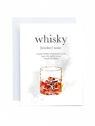 Whisky definition card - definition,