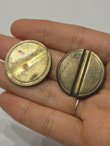 Vintage solid brass token - vintage,