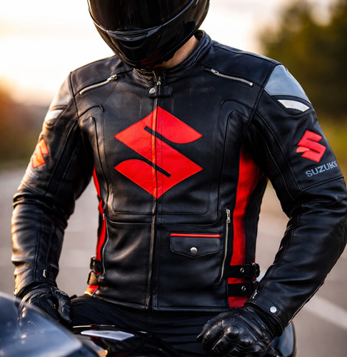 Men suzuki black motorbike - black,