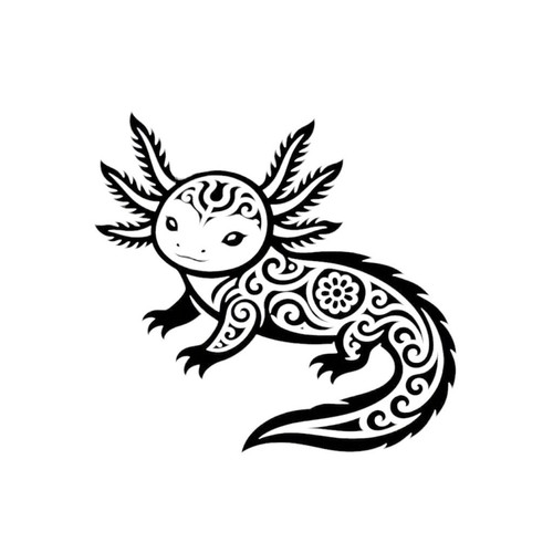 Cute axolotl decal beautiful - decal,