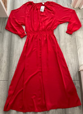 H&M BRIGHT RED MAXI DRESS..BRAND NEW..SIZE MEDIUM..
