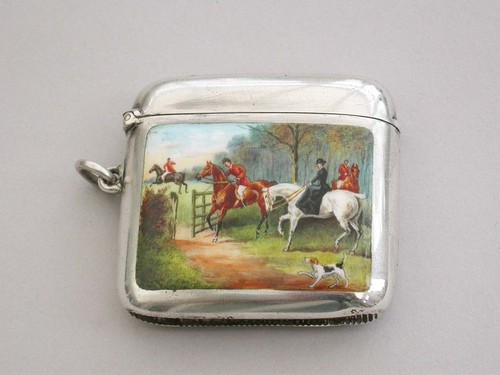 Edwardian silver enamel - silver,