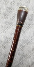 Vintage Birch Military Walking Stick Drill Cane Welsh Guards Association Emblem