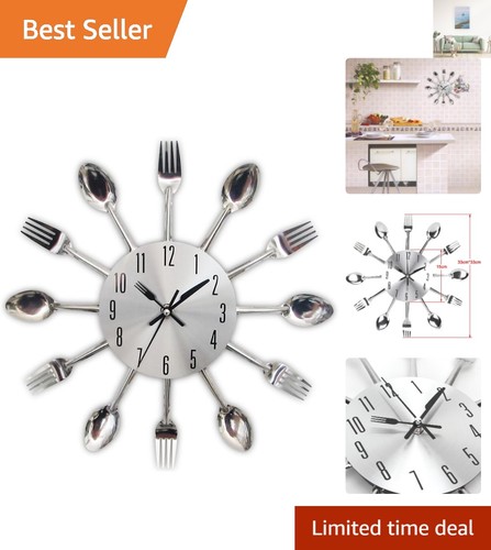 Stylish cutlery wall - wall, clock