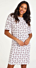 Bow print short sleeve plus - bow,