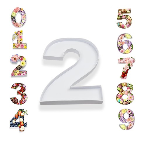Cardboard number mache - number,