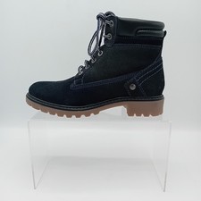 Wranglers Hi-Top Boots Size UK 4 Women's Navy Blue Suede BNWOT FLT-FPL27