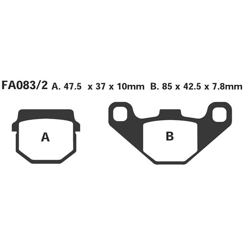 Pair brake pads - ebc, sp