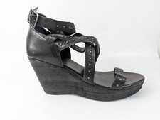 Faith black leather wedge - faith,