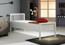 3FT Single White Metal Bed