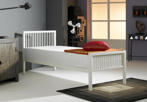 3ft single white metal - white,