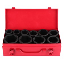 11PC 3/4" DRIVE DEEP IMPACT Socket Set 22mm-50mm HGV Long Reach Impact Socket
