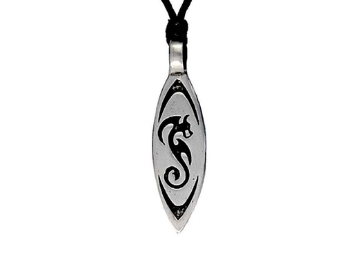Dragon surf board pewter - dragon,
