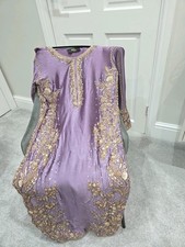 Pakistani Designer Wedding  Sharrara Suit In Lilac