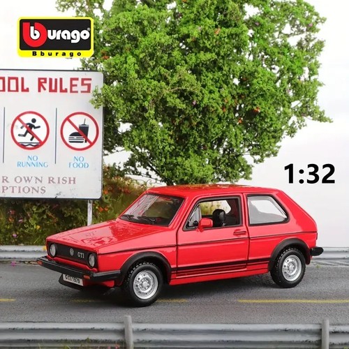Bburago scale red vw golf - vw,