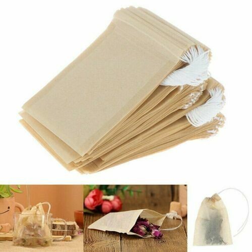 Lot empty paper tea bags - paper,