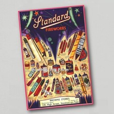 Fridge Magnet Standard Fireworks Retro Vintage Advert (12)