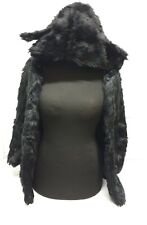 Faux Fur Black Warm Coat With