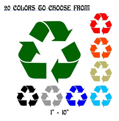 Recycle sticker vinyl - recycle,